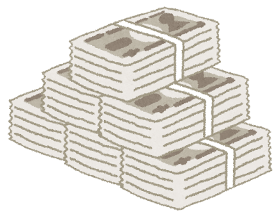 札束　現金で車を購入する図